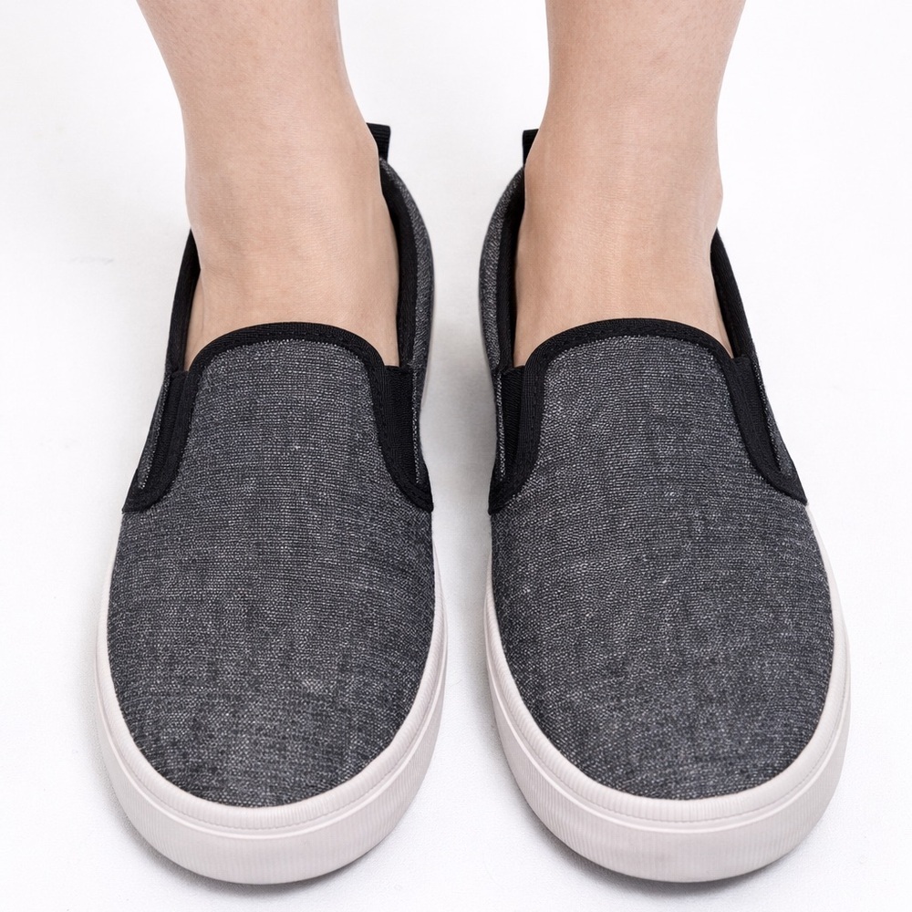 Sperry Top Sider Gray Black Canvas Sparkle Size 8 Women's